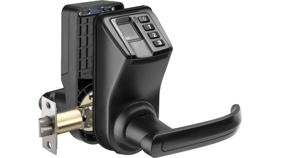 Barska Biometric Security Door Lock,Reversible Handle,Black EA12442