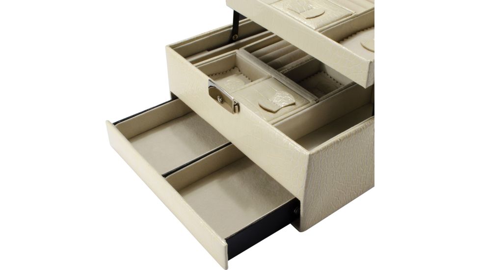 Barska Cheri Bliss Jewelry Case JC-300,8x7.5x6in,Cream BF12502