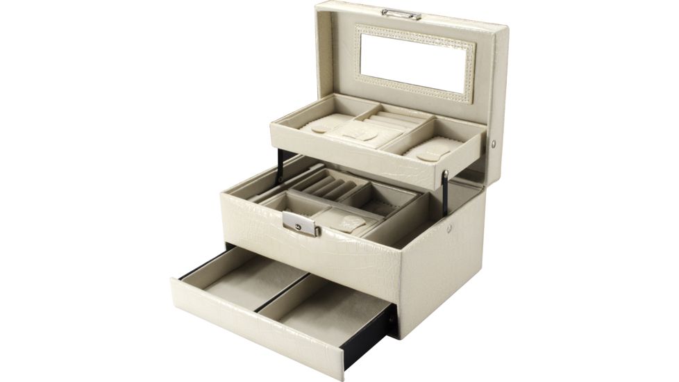 Barska Cheri Bliss Jewelry Case JC-300,8x7.5x6in,Cream BF12502