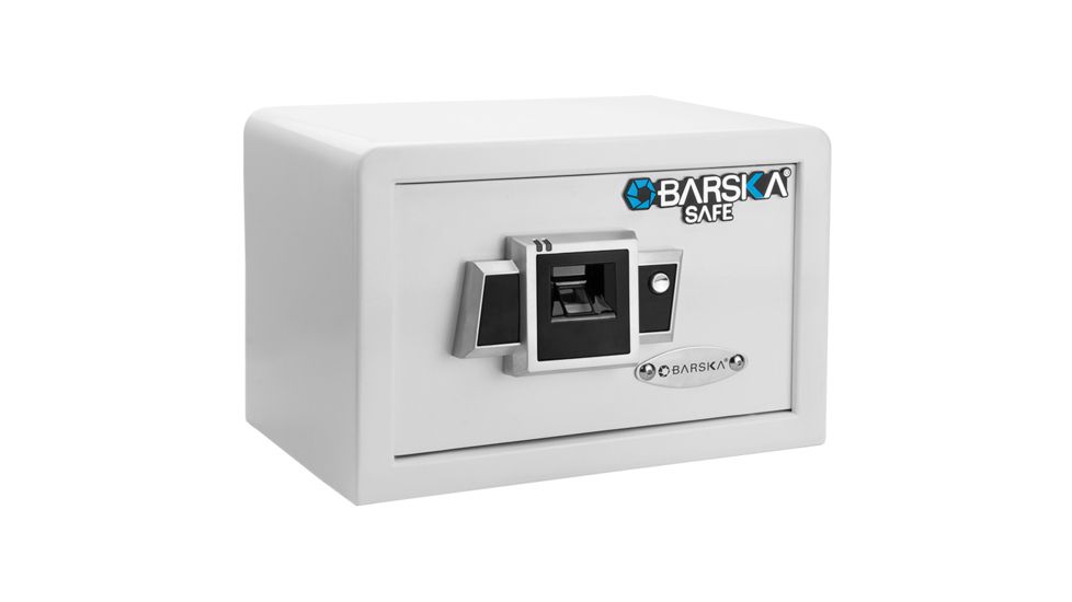 Barska Compact Biometric Safe BX-100,7.6x11.6x5.9in,White AX12400