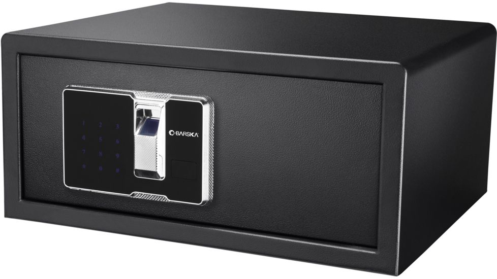 Barska Digital Keypad Biometric Safe, 0.85 Cubic Ft, Black, Small AX13222