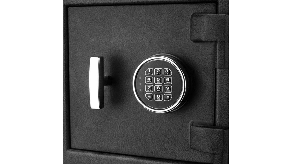 Barska DX-200 Standard Depository Keypad Safe, Anti-Fishing Baffles, Solid Steel, Black, Outer Dimensions - 14 x 14 x 20 in AX12588