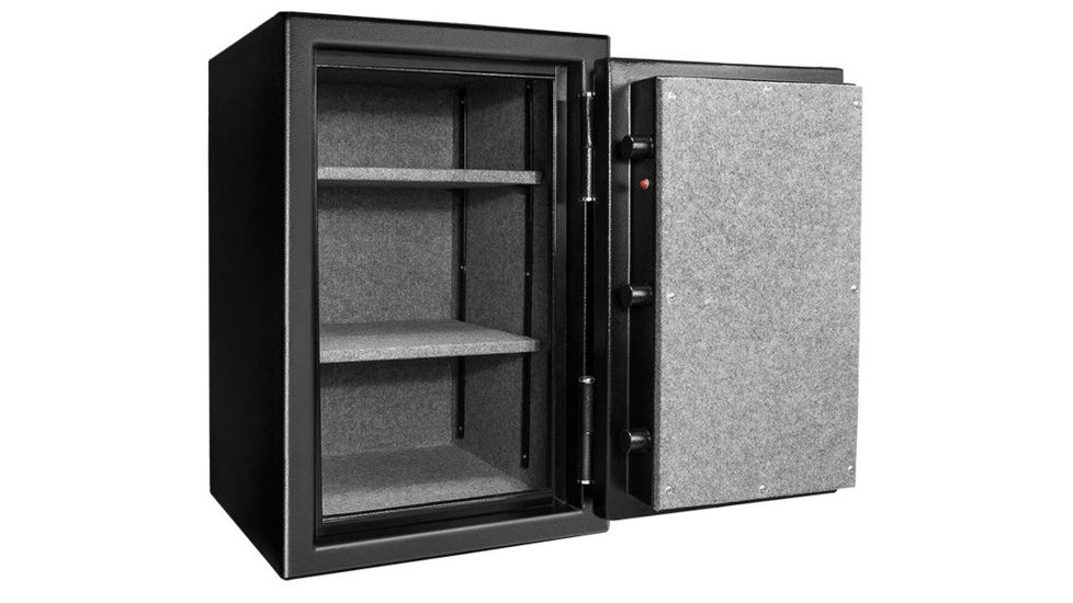 Barska FV-500 Fireproof Vault Safe, Pry-Resistant Recessed Door, Black, Outer Dimensions 20 x 20 x 30 in AX12674