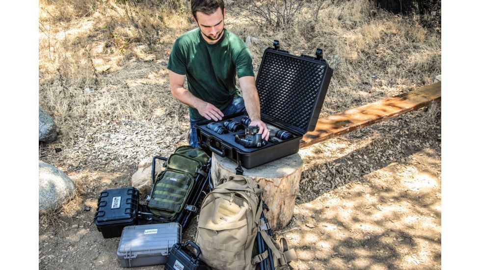 Loaded Gear HD-150 WP Protective Hard Case w/ Foam Padding, 2 Padlock Mounting Points, Black BH12560