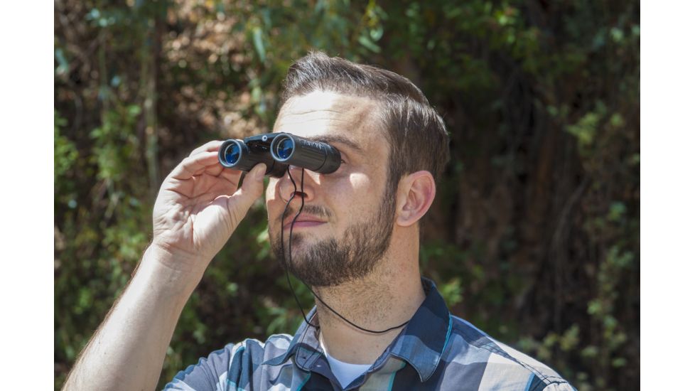 Barska Lucid View 10x25 Compact Folding Roof BK-7 Prism Binoculars, Black - Box Pack