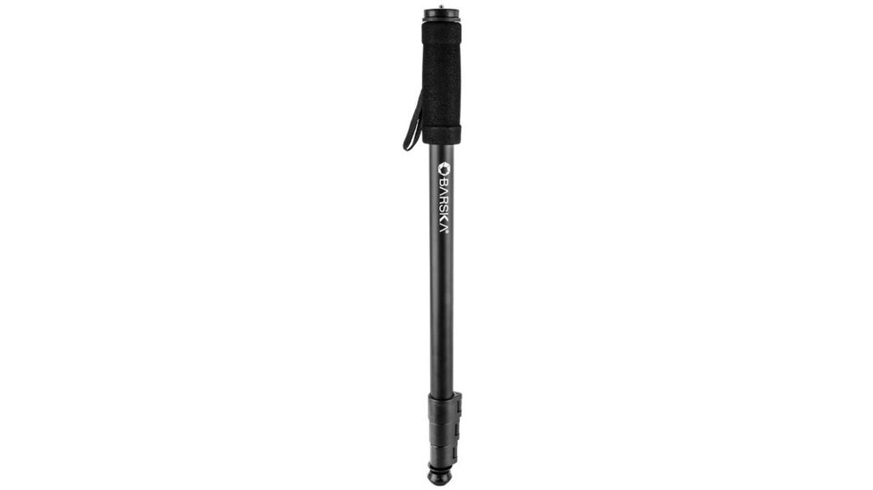 Barska Monopod w/ Carrying Case, Collapsible, Spiked Foot, Supports up to 23.5 lbs, Black, Length 21 in to 67 in AF12548