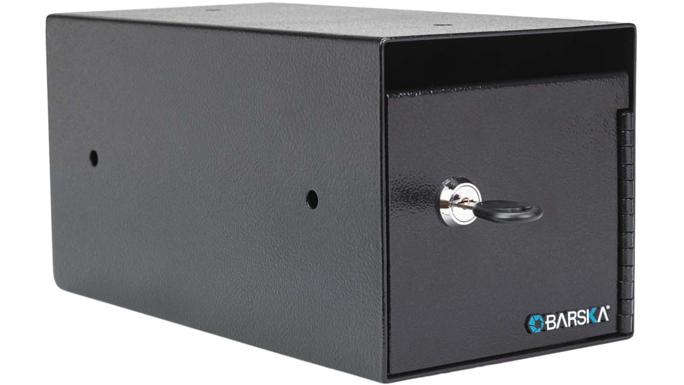 Barska Single Key Depository Safe, Drop Slot, Black, Small, AX13676