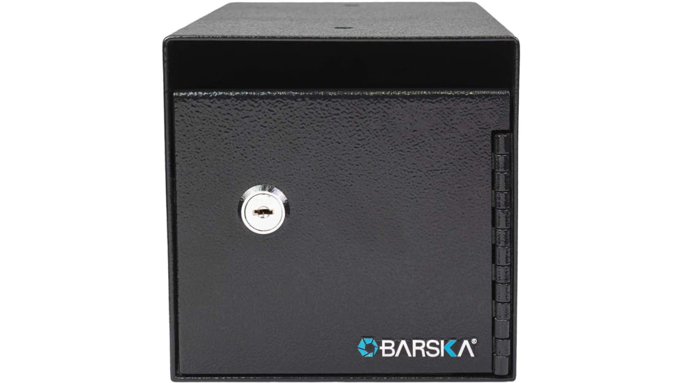 Barska Single Key Depository Safe, Drop Slot, Black, Small, AX13676