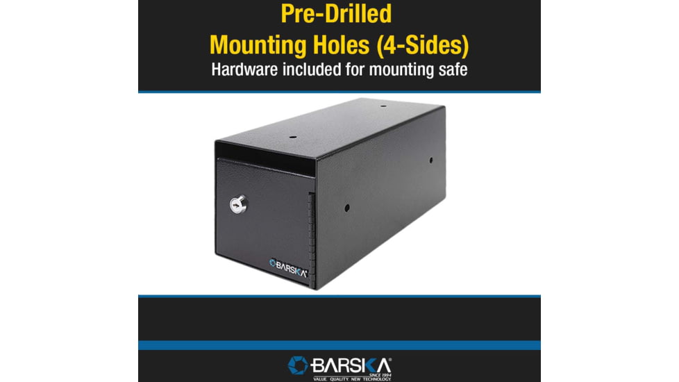 Barska Single Key Depository Safe, Drop Slot, Black, Small, AX13676