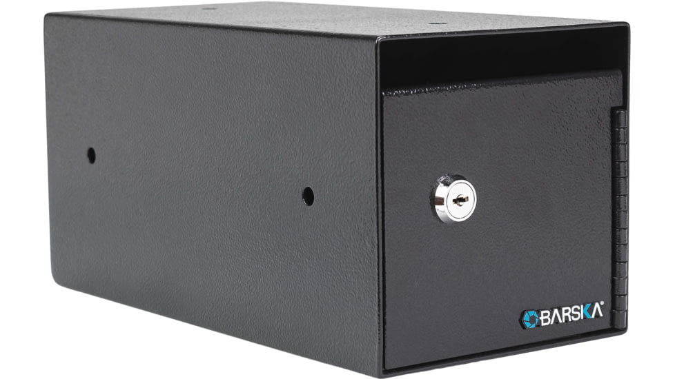 Barska Single Key Depository Safe, Drop Slot, Black, Small, AX13676