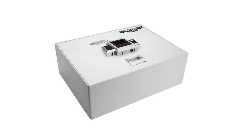 Barska Top Opening Biometric Safe BX-200,14.5x11x2.5in,White AX12402