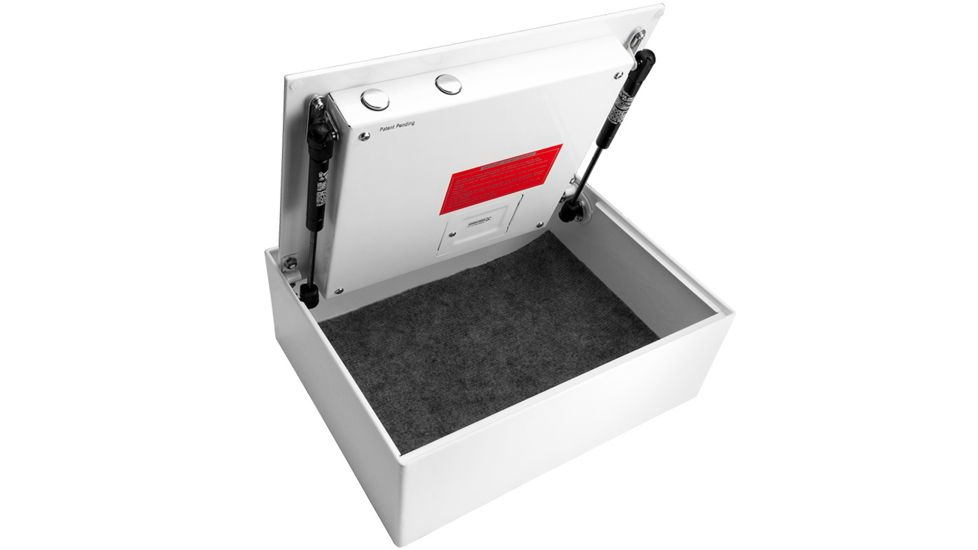 Barska Top Opening Biometric Safe BX-200,14.5x11x2.5in,White AX12402