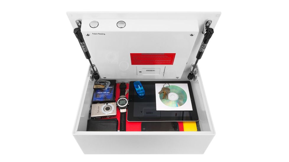 Barska Top Opening Biometric Safe BX-200,14.5x11x2.5in,White AX12402