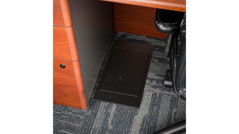 Barska Underground Floor Safe, 2 Point Deadbolt Locking System, Black, Outer Size 8 x 15 x 5 in AX12656