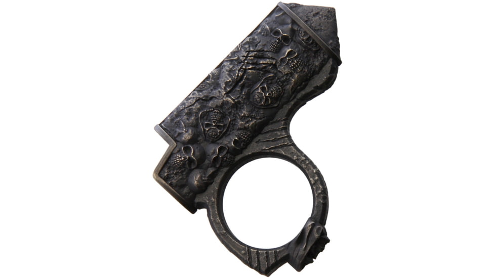 Bastinelli Creations Bronze Mini Bic Lighter Case, Skull relief artwork, LIGHTER CASE MINI