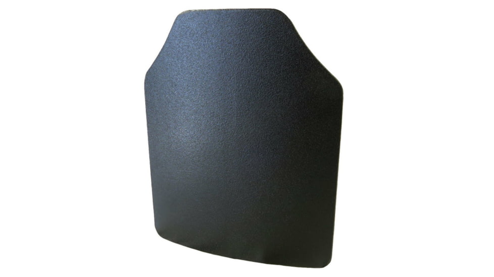 Battle Steel Ballistic &amp; Stab Armor Plat, Level IIIA, 10x12, Shooters Cut, Black, BS103011