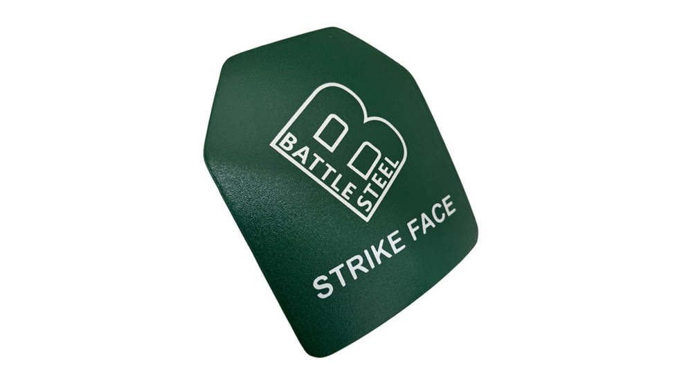Battle Steel Level IV Special Threat Full Ceramic Face Armor Plate, Shooters Cut, Multi-Curved, 10x12, Foliage Green 10-6018 TCX, BS4685650838618