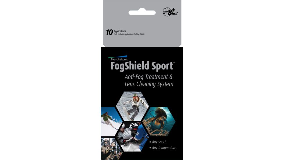 Bausch &amp; Lomb Fogshield Sport Anti-Fog Treatment &amp; Lens Cleaning System, 10-ct Carton front