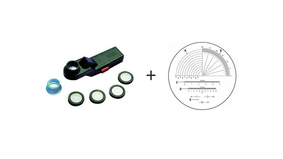 Bausch &amp; Lomb Lenscope Magnifier - 10x w/ Bausch &amp; Lomb General Purpose Scale