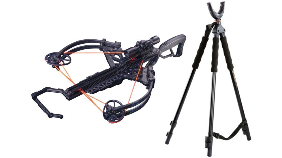 Bear X Bruzer Crossbow Package, Black, A6BRZBK125 W/ Vanguard Quest Tripod