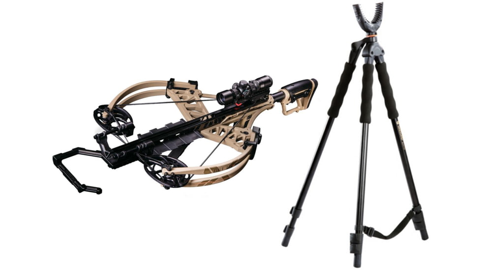 Bear X Fisix Crossbow Package, Realtree Xtra Green, A6FSXXG135 W/ Vanguard Quest Tripod
