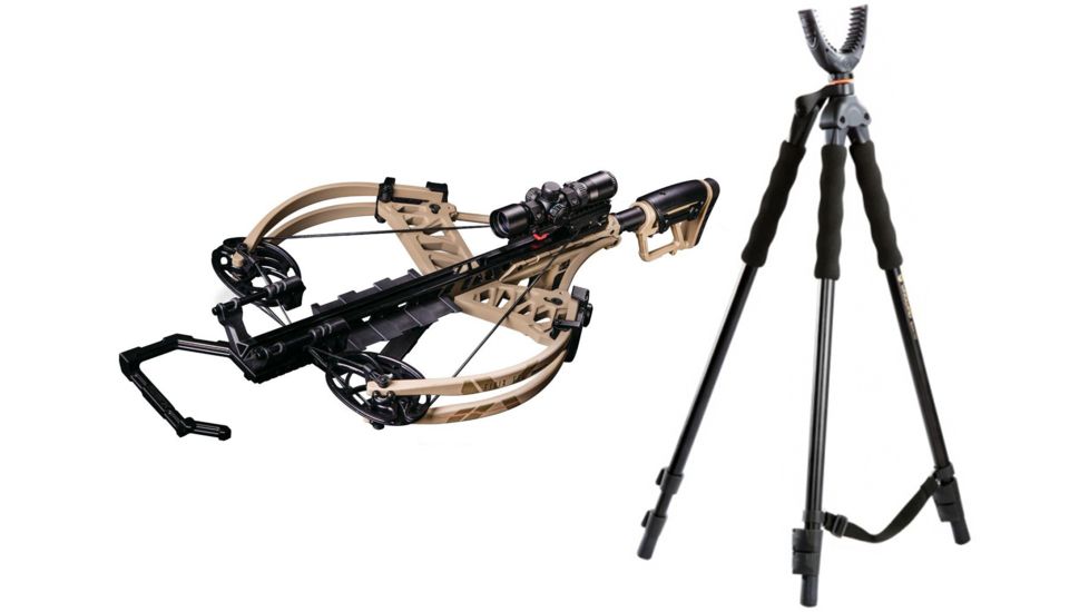 Bear X Fisix Crossbow Package, Sand, A6FSXFD135 W/ Vanguard Quest Tripod