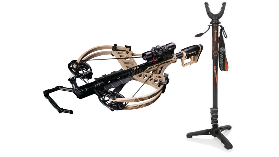 Bear X Fisix Crossbow Package, Sand, A6FSXFD135 W/ Vanguard Veo Shooting Stick