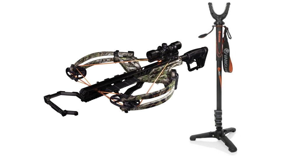 Bear X Torrix Crossbow Package, Realtree Xtra Green, A6TRXXG125 W/ Vanguard Veo Shooting Stick