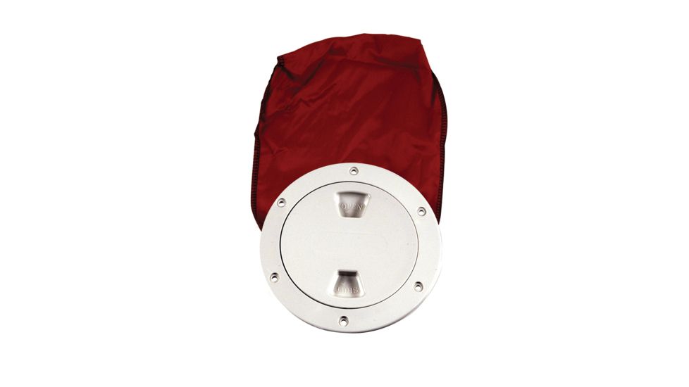 Beckson Marine 4" Stow-Away Deck Plate - White w/12" Bag 46442