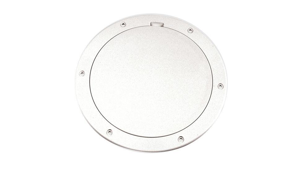 Beckson Marine 6" Smooth Center Pry-Out Deck Plate - White 46449