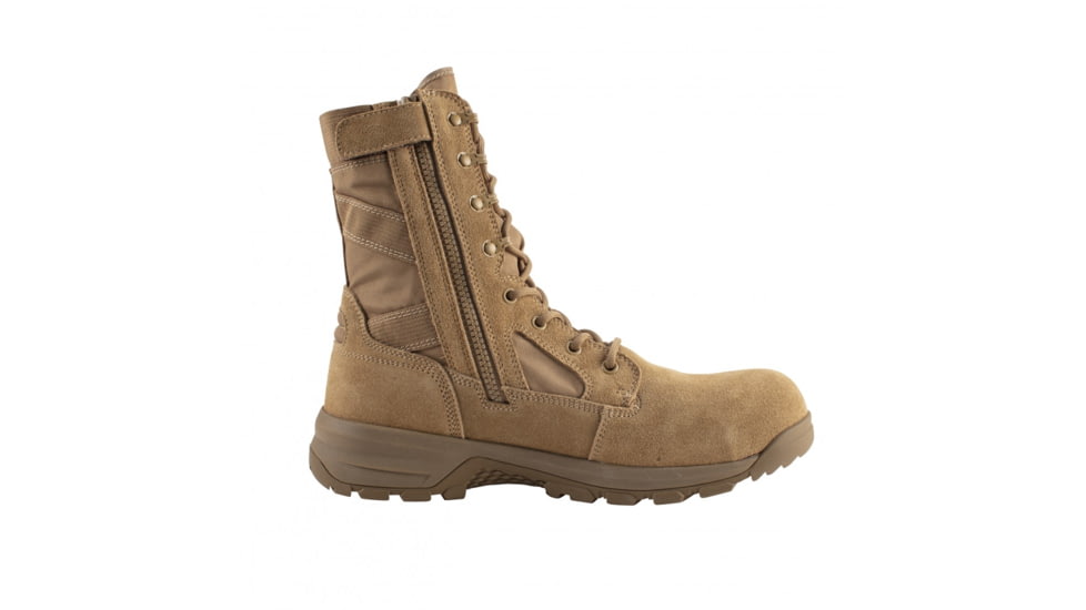 Belleville 8in Spear Point Hot Weather Lightweight Side-Zip Composite Safety Toe Boots - Mens, Coyote, 12 US/Wide, BV508ZCT 120W