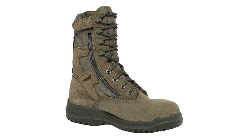 Belleville Mens Hot Weather Tactical Boot - Men's, 4 US, Wide, Soft Toe, Sage, 610Z 040W