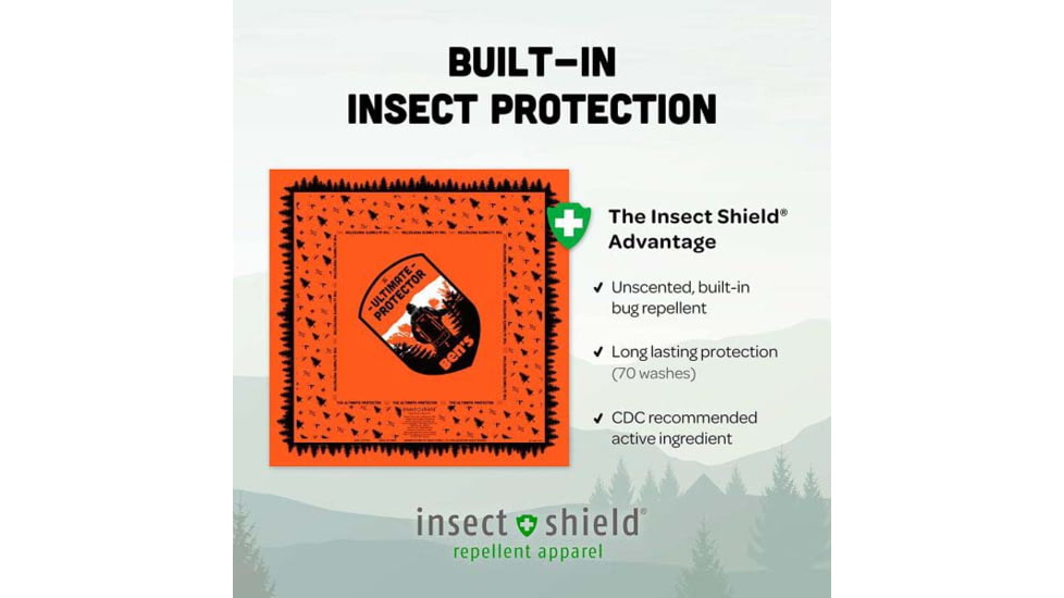 Bens Bandana with Insect Shields, Orange, 0006-7222-1