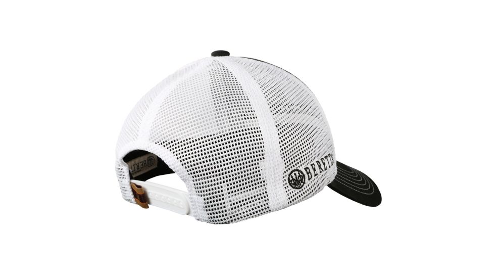 Beretta 690 Sporting Trucker Cap, Black and White, One Size Fits All BC132016600953