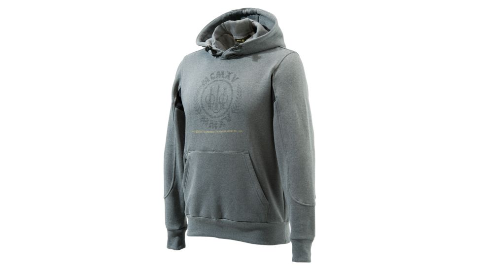 Beretta Centennial Hoodie Sweatshirt,Grey Melange,Large FU141T09910915L