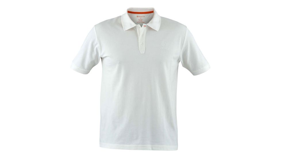Beretta Corporate Signature Polo Shirt,White,Small MP0272070100S