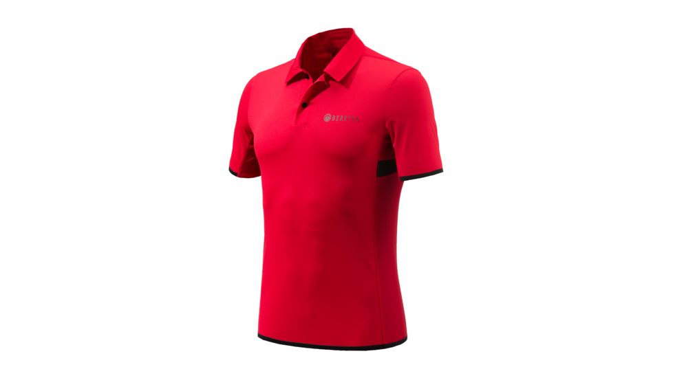 Beretta Hi-Tech Performance Polo Shirt,Tango Red,Large MT012T10850321L