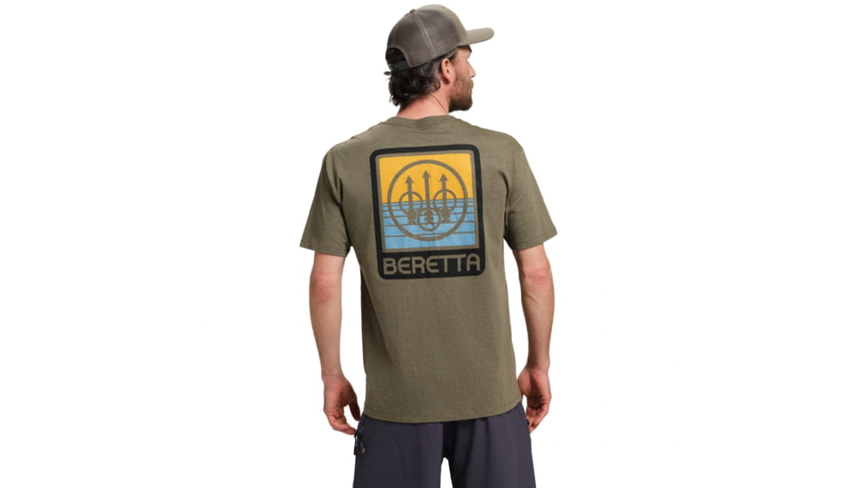 Beretta HorizonT-Shirt - Mens, Short Sleeve, Heather Mil Green, 3XL, TS224T189007AUXXXL