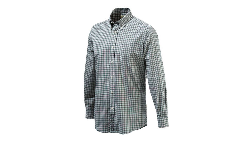Beretta Men's Classic Drip Dry Long Sleeve White Check Xx-lg