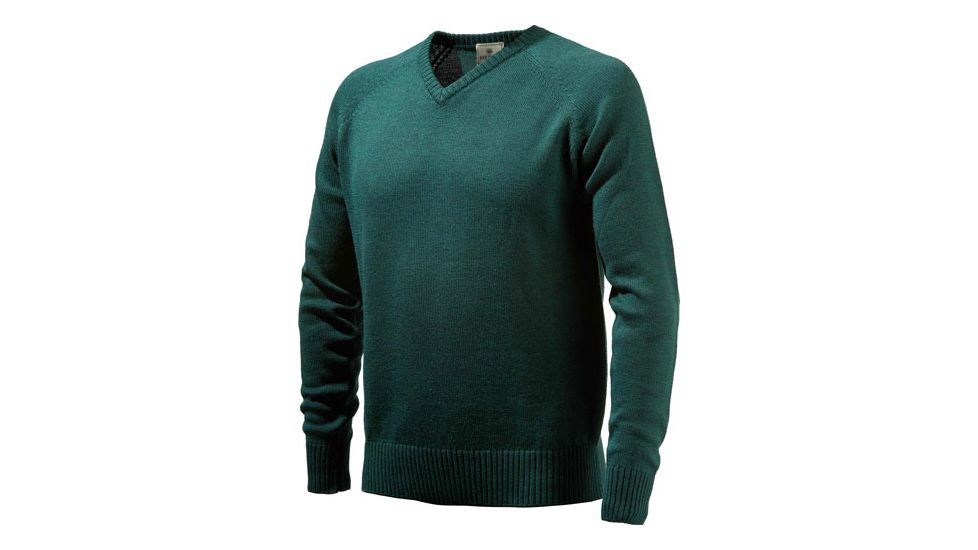 Beretta Men's Classic V-neck Sweater Dark Green Medium
