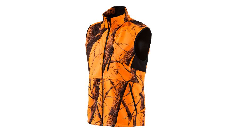 Beretta Men's Soft Shell Flce Vest Blaze/rt Hardwoods Xx-lg