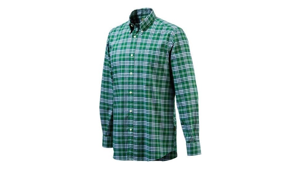 Beretta Mens Drip Dry Long Sleeve Green Check X-large