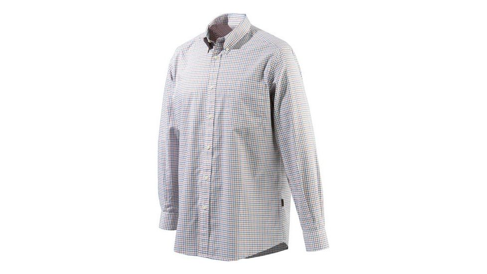 Beretta Mens Drip Dry Long Sleeve White/fancy Col X-large