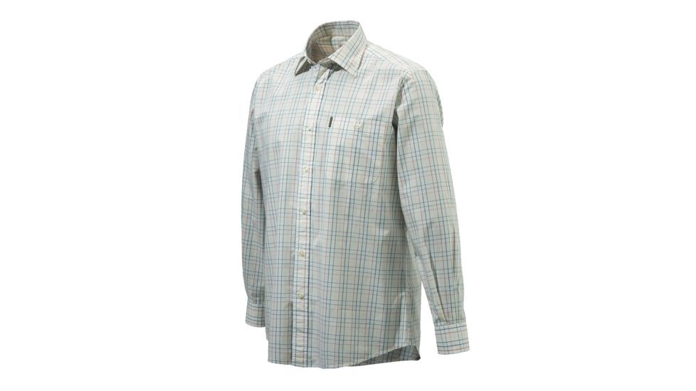 Beretta Mens Drip Dry Plain Shirt,White/Check,Large LU53007517011CL