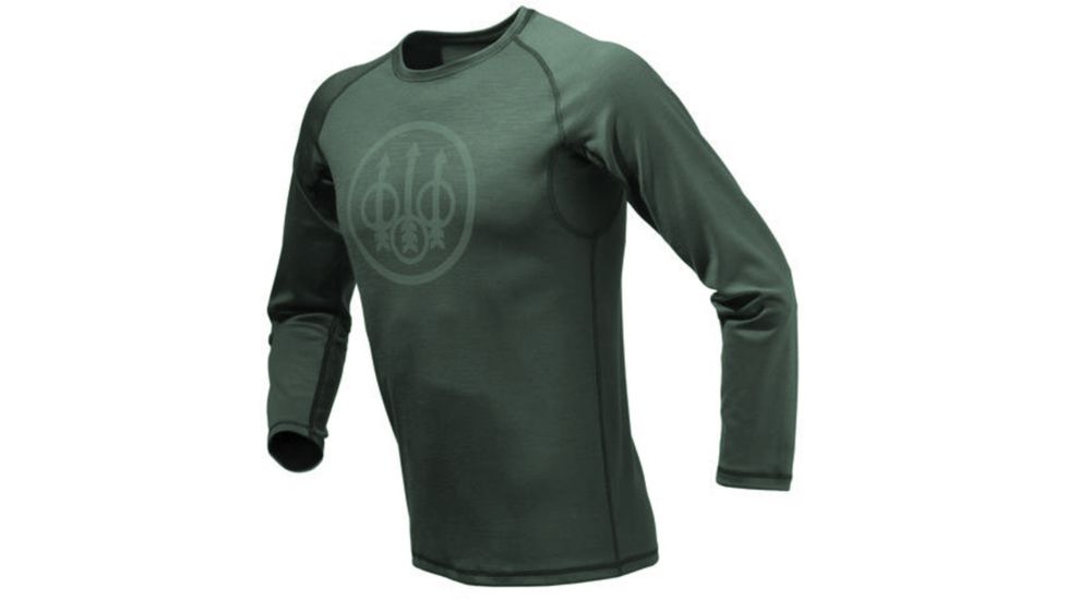Beretta Mens X Warm Long Sleeve Merino T Shirt,Green,XL IM081T06580715XL