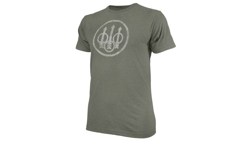 Beretta Distressed Trident T-Shirt - Men's, Extra Large, Heather Green, TS721T189007AUXL