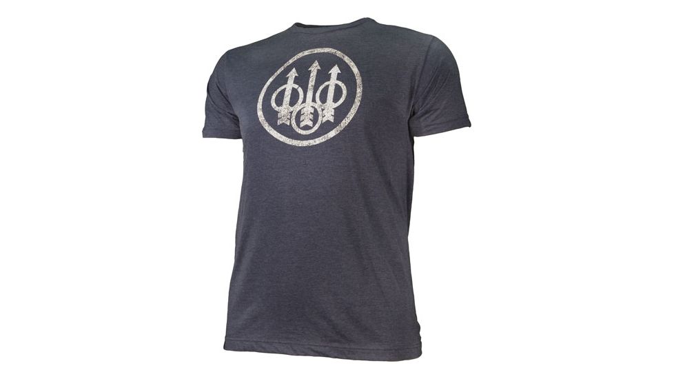 Beretta T-shirt Distressed Trident Xx-lrg Heather Denim