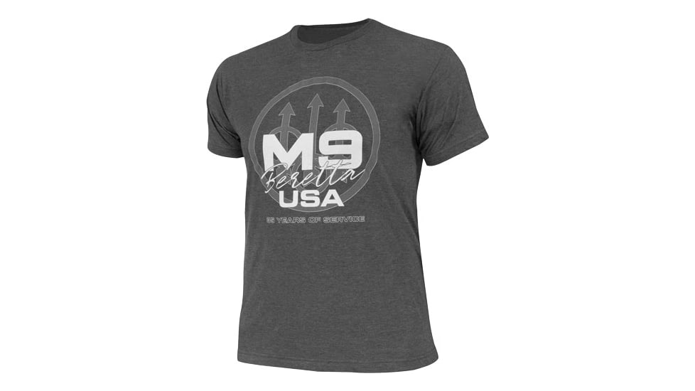 Beretta M9 Trident T-Shirt - Men's, Large, Charcoal, TS733T1890089UL