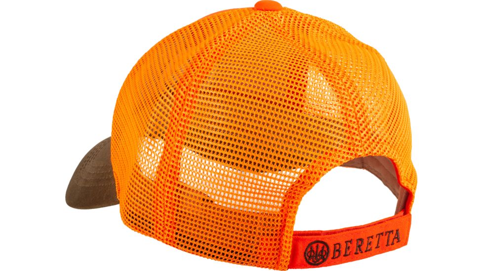 Beretta Upland Trucker Hat - Men's, Tobacco/Blaze Orange, One Size, BC641T15150850