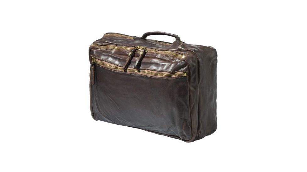 Beretta Vin Washed Leather Laptop Backpack, Brown, 11.5in X 15in X 7in, BS311L00710869